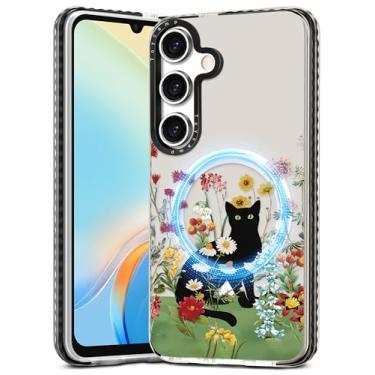 Imagem de Toycamp Capa para celular Samsung Galaxy A16 5G - Compatível com MagSafe Women Girls Cute Phone Cover Magnetic com proteção à prova de choque feminina bonita designer para Samsung A16 5G, gato