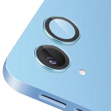 Imagem de Zeking (2 conjuntos para iPad 11 A16 2025 protetor de lente de câmera, claridade HD, ultrafino, 9H, vidro temperado com bordas de alumínio, capa de lente de metal individual (azul)