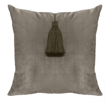 Imagem de Almofada Bege Com Pingente Soft 52X52Cm Decortextil 161-12