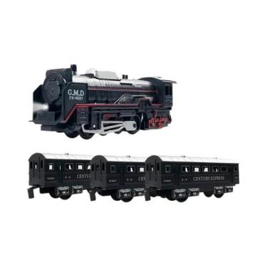 Imagem de Trem Elétrico de Carga Infantil com Trilhos e Luzes - Brinquedo Presen