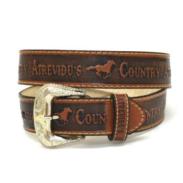 Imagem de Cinto Country Cavalo Atrevidus Em Couro Cowboy Cowgirl - Atrevidu's Co