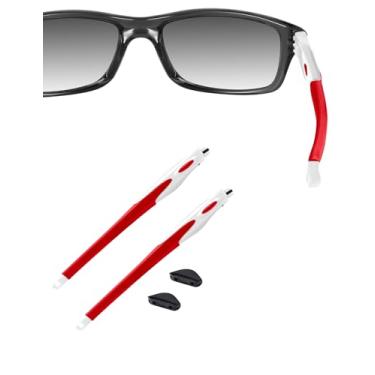 Imagem de HILEEN Braços brancos de substituição para óculos Oakley Crosslink OX8027 OX8029 OX8030 OX8031 OX8033 OX3149 - Vermelho