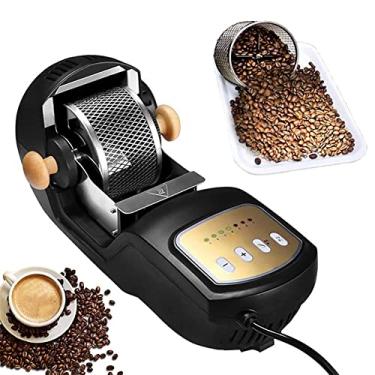 Imagem de Torradeira de café elétrica, torradeira de grãos de café doméstica totalmente automática de 1600 W, ar quente automático, equipamento para assar 1-7 ajustável, torradeira de grãos de café profes