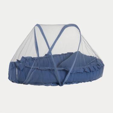 Imagem de Mosquiteiro De Ninho Redutor De Berço Bebê - Monzilo Baby Kids, Azul C