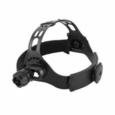 Imagem de Máscara de Soldador Ajustável Bandada para a Cabeça Com Esponja Macia, Design de Botão Humanizado para Material de ABS, Acessórios Solares de Capacete de Solda Solar (Preto)