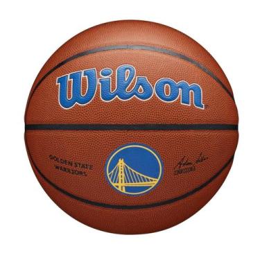 Imagem de Bola Basquete Wilson NBA GS Warriors Unissex WTB3100XBGOL, Laranja, Az