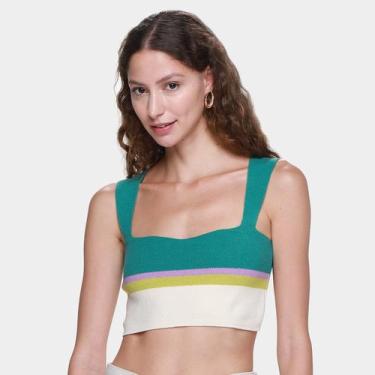 Imagem de Top Cropped Oh,Boy! Tricot Breath Feminino, Verde, P