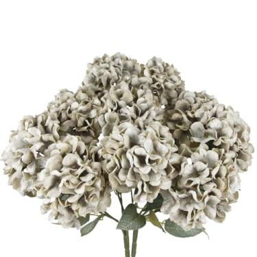 Imagem de FAICOIA 2 peças de flores artificiais cinza hortênsia
