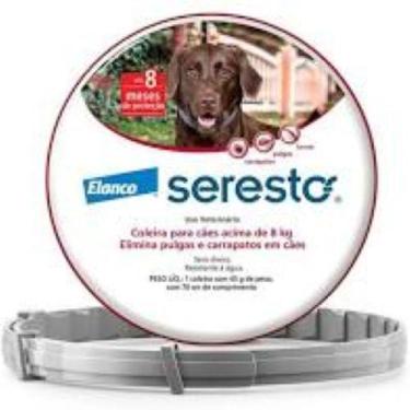 Imagem de Coleira Antipulgas e Carrapatos Seresto para Cães acima de 8 Kg Elanco