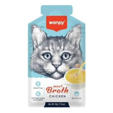 Imagem de Petisco para gato wanpy sopa sabor frango 50g