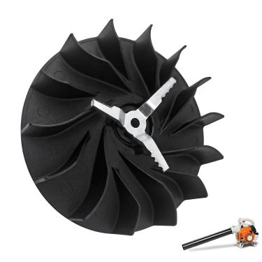 Imagem de 1 conjunto de roda de ventilador 4241-704-3405 e lâmina trituradora 4229-768-0300 para soprador de folhas STIHL BG 56 BG86 SH56 SH86