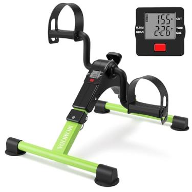 Imagem de Pedal exercitador mesa bicicleta de exercício perna e braço bicicleta com monitor LCD dobrável (preto/verde)