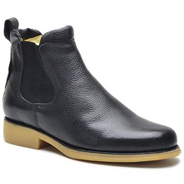 Imagem de Botina Bota Masculina Social Legitimo Couro Dt 535 (40, Preto)