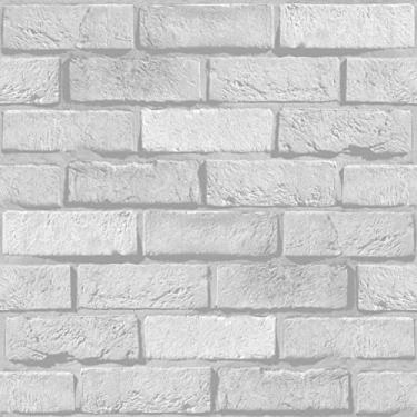Imagem de Papel De Parede 5m Tijolinho Cinza 3d Autocolante