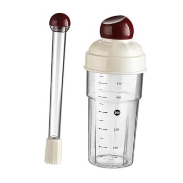 Imagem de IEUDNS Conjunto de coqueteleira e socador, utensílios de bar multiuso, 600ml, misturador de bebidas, ferramenta para festas, cafeterias e iniciantes, Vermelho