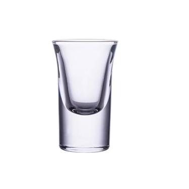 Imagem de JIEGXT Pacote com 6 copos transparentes – Base pesada e estável com vidro espesso – Para bebidas quentes e frias, uísque, vodca, tequila, cordial, destilados, licores e expressos – Copo pequeno a