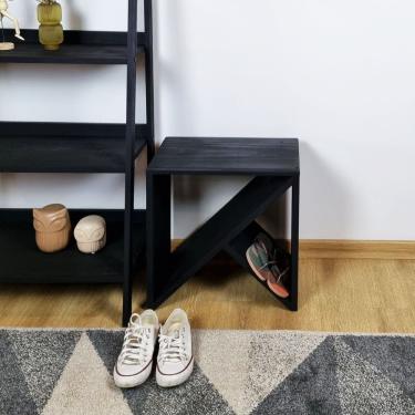 Imagem de Banco Multifuncional Ilhéus 47x50x29 Em Madeira De Pinus Cor Preto