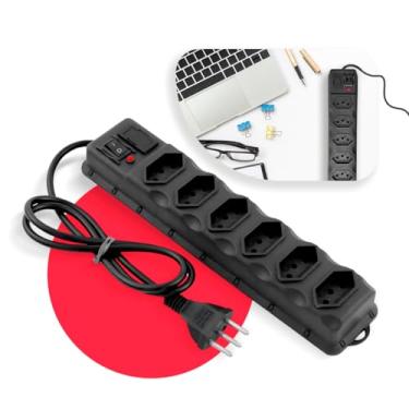 Imagem de Filtro de Linha com 6 Tomadas, Régua Elétrica, Bivolt