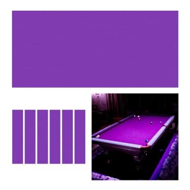 Imagem de Mesa De Bilhar De Feltro Com 6 Panos De Borda, Pano De Bilhar Grande E Rápido Para Clubes, Bares E Jogos Esportivos Internos(Purple)