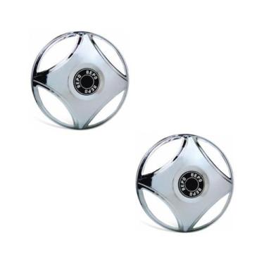 Imagem de Calota Miolo 4 Pontas Aro 16 E 17.5 Cromada Par - Bepo