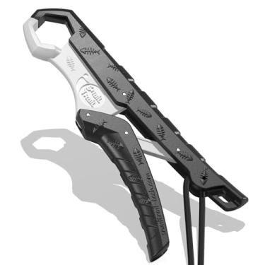 Imagem de SNAIL TRAIL Pegador flutuante de peixe de 19 cm/23 cm, garra de pesca, alicate de boca de peixe-gato, suporte de robalo pescado, grampo de gancho de balança digital, ferramenta de aderência labial de