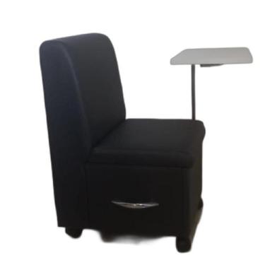 Imagem de Cadeira Ciranda Manicure Mesa Regulável Poltrona Preto - D Inovar Move