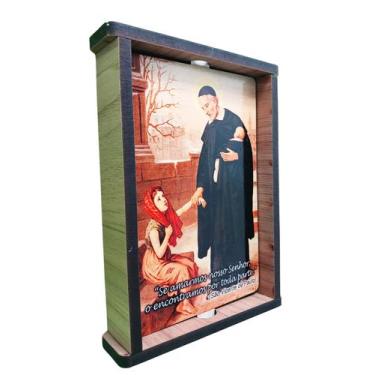 Imagem de Porta Retrato 2 faces São Vicente e Frederico Ozanam - Coleção Tea & A