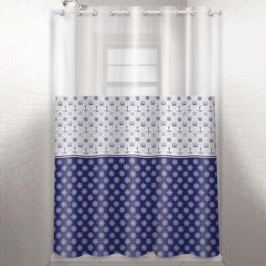 Imagem de Cortina Box Vinil com Ihós 135x200cm Plast Leo Nautica