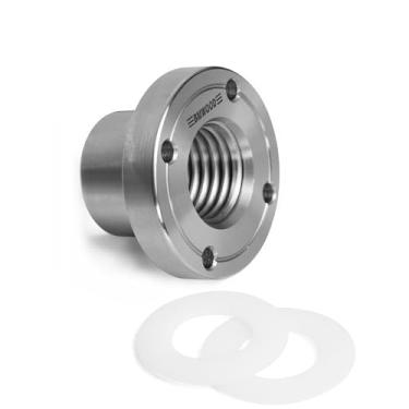 Imagem de Placa frontal Woodlathe (FP-50) 5 cm com rosca 2,5 cm x 8TPI, com duas arruelas de nylon para torno de madeira