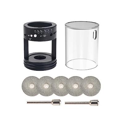 Imagem de 3mirrors Versão Saudável Afiador de Eletrodo de Tungstênio de Alumínio, Ferramenta Rotativa de Soldagem TIG 24 Furos, 6 Tamanho 4 Ângulos, Caixa de Poeira, 2 Mandris CNC, 5 Peças de Rodas de Diamante