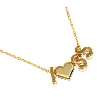 Imagem de Colar Cordão Amo Simone E Simaria Folheado Ouro 18k - Milena Folheados