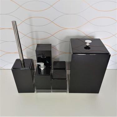 Imagem de Kit lavabo completo com 7 peças luxo premium acrílico - Fábrica de uti