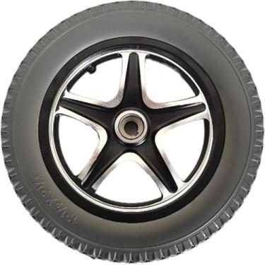 Imagem de Um Acessório Para Cadeira De Rodas Elétrica Roda Traseira Não Inflável Sólida De 12 Polegadas Acionada Por Motor Com Chaveta Espessada