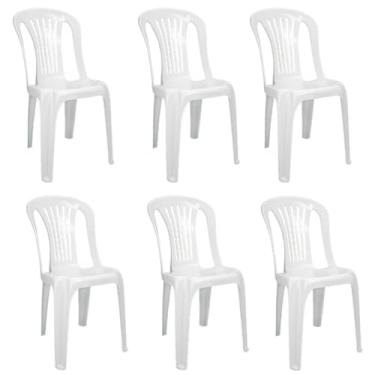 Imagem de Kit 6 Cadeiras Plastica Bistrô Reforçada Suporta Até 150kg