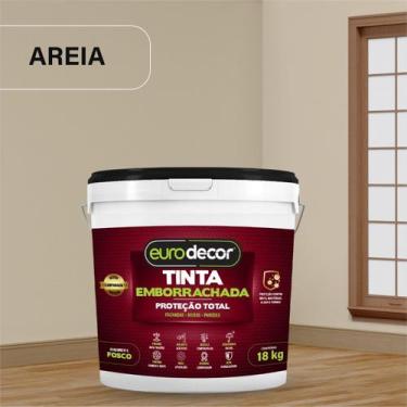 Imagem de Tinta Emborrachada 18kg Impermeabilizante Rende 125m² Eurodecor Galão 