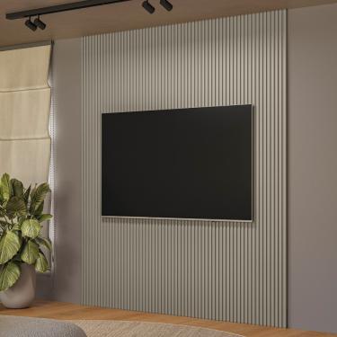 Imagem de Painel Ripado para TV até 85 Polegadas Modular 2.2 Linea Brasil - Gris Fosco