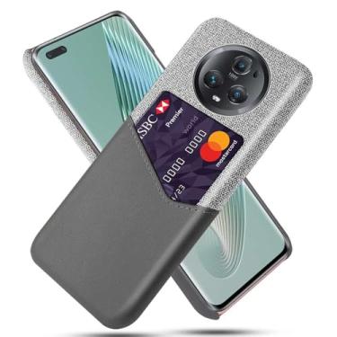 Imagem de Capa para Honor Magic5 PRO,Anti-deslizamento,Proteção contra quedas de 360°,Resistência à impressão digital,Tela e caso de couro PU com 1 slot de cartão atrás-Gray