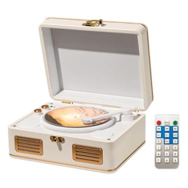 Imagem de MANAYO Boombox de CD Bluetooth retrô, 4 em 1 (modo CD, recepção Bluetooth, USB, entrada e saída auxiliar), leitor de CD portátil Wrieless com bateria recarregável de 4000 mAh para ambientes internos e