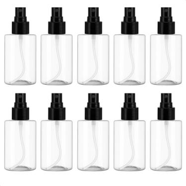 Imagem de Kit 10 Frasco Spray Preto para Viagem Gel Creme Shampoo Sabonete E Cosméticos 100ml