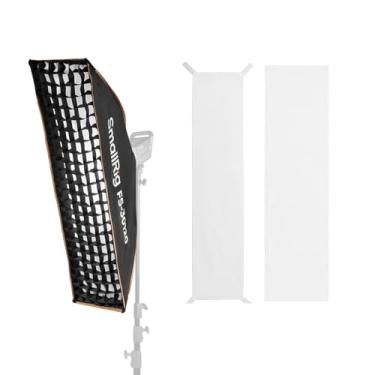 Imagem de SMALLRIG Softbox Bowens FS-30120 de liberação rápida de 30 cm x 118 cm com difusor/grade de colmeia / bolsa, softbox compatível com SmallRig RC 220 pro, para luzes Bowens Mount COB, para Godox para