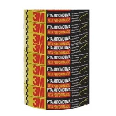 Imagem de Kit 9 Fita Crepe Automotiva de ALTA Performance 24MM X 50M
