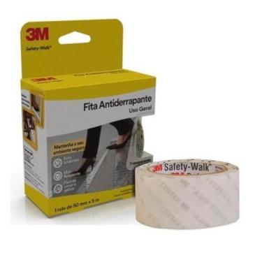 Imagem de 2 pç fita antiderrapante escada 50mm 20m transparente 3m