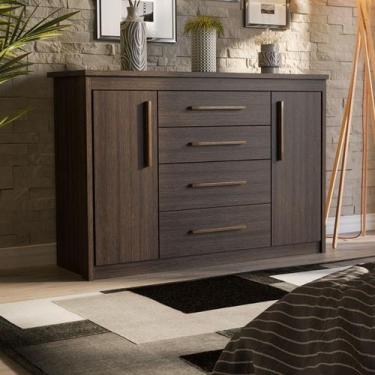 Imagem de Cômoda para Quarto 2 Portas 4 Gavetas Elegance - Batrol Móveis