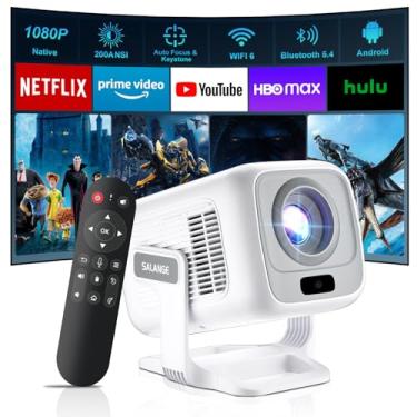 Imagem de [Foco automático/alcance curto] Projetor inteligente com aplicativos embutidos, WiFi 5G e Bluetooth 5.4, 1080p Projetores nativos 4K, projetor de filmes ao ar livre, mini proyector portátil HY260Max