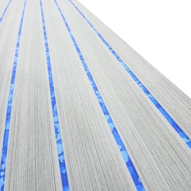 Imagem de Piso de barco Folha de espuma de EVA para deck marítimo piso marítimo teca tapete marinho 120 cm x 41 cm piso de barco de convés de mar tapete antiderrapante para barcos iate caiaque barco a motor carrinho de golfe RV rampa carrinho de golfe cooler tops