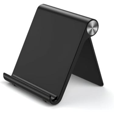Imagem de Suporte para Celular Smartphone e Tablet Ajustável Articulado Apoio para Mesa Portátil Dobrável Base Universal (PRETO)