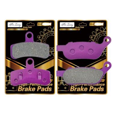Imagem de ALLIE ZENG Pastilhas de freio de cerâmica de fibra de carbono premium, baixo ruído, compatíveis com Harley Fatboy, Softail Deluxe, Heritage Softail Classic, Street Bob, Dyna Wide Glide, Low Rider