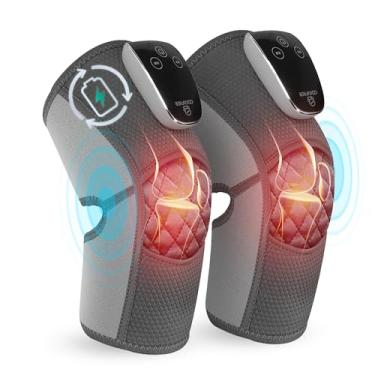 Imagem de COMFIER Massageador de joelho sem fio com calor, almofada de aquecimento de joelho 3 em 1 para dor no joelho, envoltório vibratório para artrite, aquecedor de joelho, presentes para mamãe papai