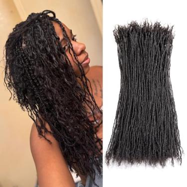 Imagem de Originea Micro Locs Extesnions cabelo humano 0,2 cm de espessura Sisterlocks pontas encaracoladas, extensões de dreadlock permanentes macias interligadas totalmente feitas à mão Locs de aparência