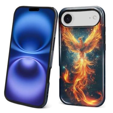 Imagem de Punmada Capa para iPhone Qwert Air, capa rígida híbrida à prova de choque de silicone para iPhone Qwert Air Spread Wings Fire Phoenix